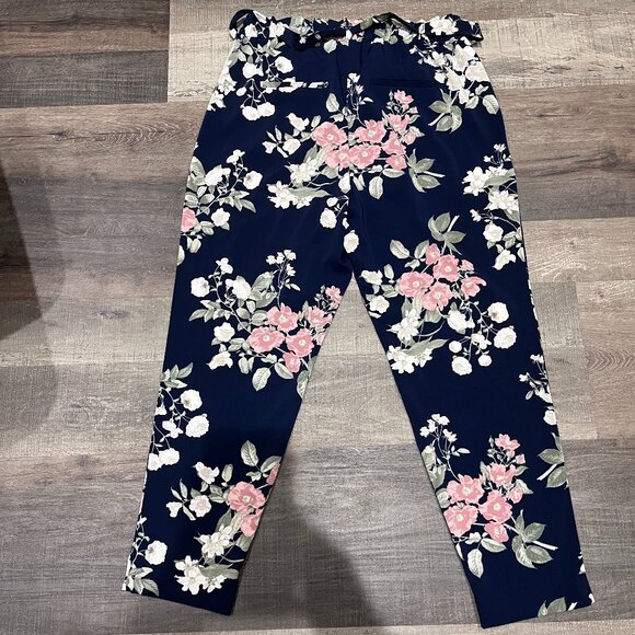 Dynamite - Navy Blue Floral Dress Pants - Picture 3 of 7
